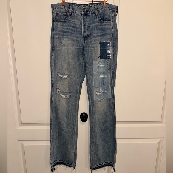American Eagle Vintage Hi-Rise Flare Jeans 14 X-Long - Picture 3 of 11
